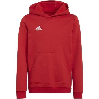 adidas ENTRADA 22 SWEAT HOODIE Juniorská fotbalová mikina, červená, velikost