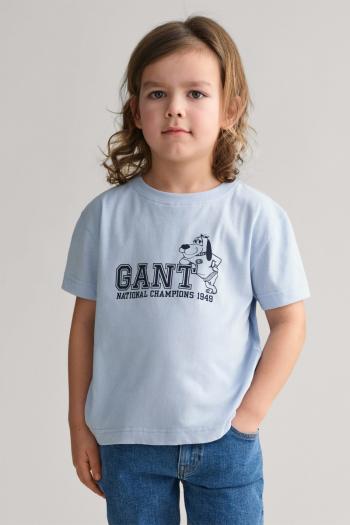 TRIČKO GANT GANT DOG PRINT T-SHIRT FRESH BLUE