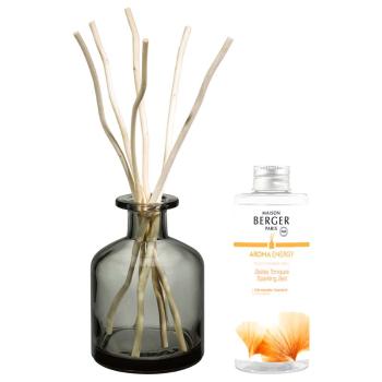 Maison Berger Paris Dárková sada Aroma Energy difuzér šedý + náplň Čerstvé tonikum 200 ml