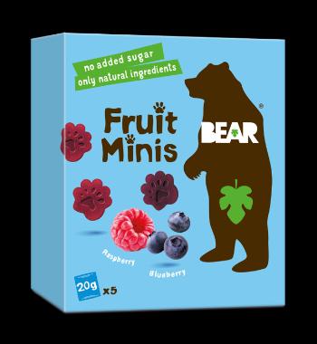 BEAR Fruit Minis malina a borůvka 5x20 g