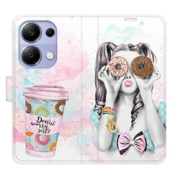 Flipové pouzdro iSaprio - Donut Worry Girl - Xiaomi Redmi Note 13 Pro