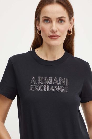 Bavlněné tričko Armani Exchange černá barva, XW000060 AF10354