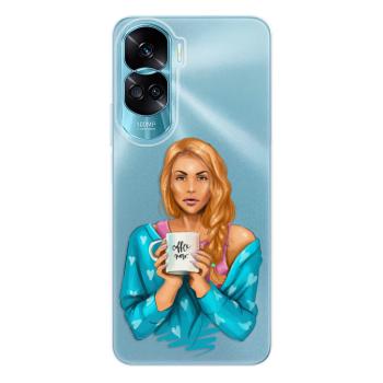 Odolné silikonové pouzdro iSaprio - Coffe Now - Redhead - Honor 90 Lite 5G