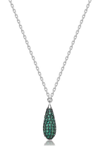 Brosway Stříbrný náhrdelník se zirkony Tear Drop Life Green Fancy FLG118