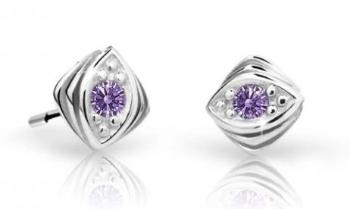 Cutie Jewellery Dětské náušnice z bílého zlata C1897-30-X-2 fialová