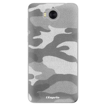 Odolné silikonové pouzdro iSaprio - Gray Camuflage 02 - Huawei Y5 2017 / Y6 2017