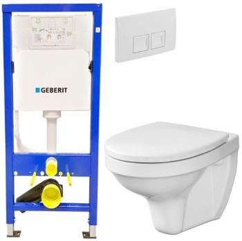 GEBERIT Duofix tlačítko DELTA50 bílé WC CERSANIT DELFI + SEDÁTKO 458.103.00.1 50BI DE1