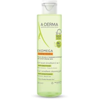 A-DERMA Exomega Control Zvláčňující mycí gel pro suchou kůži se sklonem k atopii 2v1 200 ml  (3282770144116)