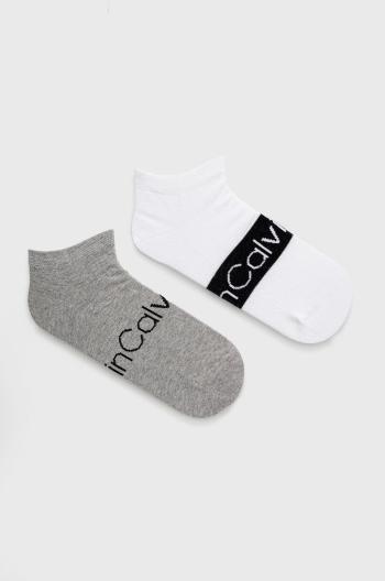 Ponožky Calvin Klein (2-pack) pánské, bílá barva, 701218712