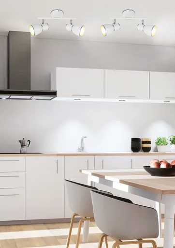 Nástěnná lampa 2X40W E14 bílá/chrom FIDO