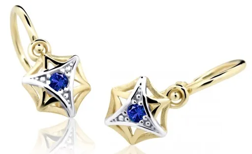 Cutie Jewellery Zlaté dětské náušnice C2209-10-X-1 modrá