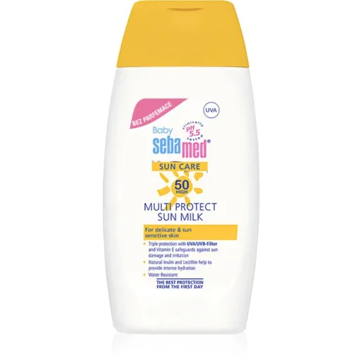Sebamed Sun Care Baby Multi Protect Sun Milk ochranné opalovací mléko pro děti SPF 50+ bez parfemace 200 ml
