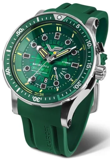 Vostok Europe Batiscafos Hybrid PX84-511A770 - Zelený silikonový řemínek