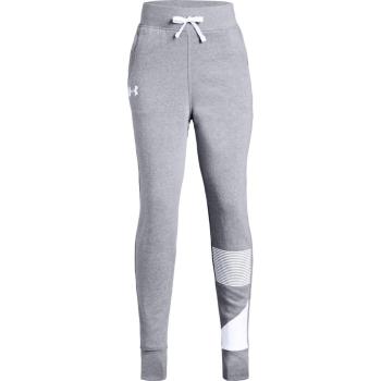 Dívčí tepláky Under Armour Rival Jogger  Steel Light Heather/White  YS