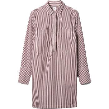 GAP LS STRIPE POPOVER Dámské šaty, červená, velikost