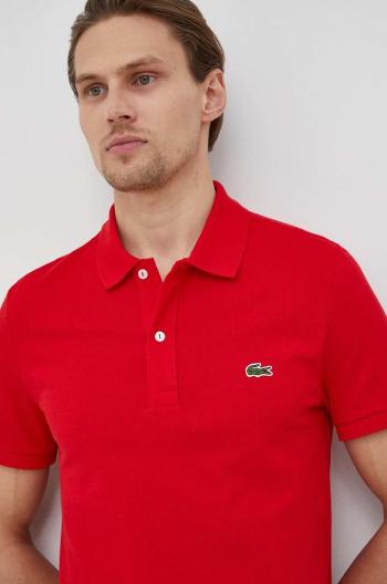 Bavlněné polo tričko Lacoste červená barva, PH4012-001