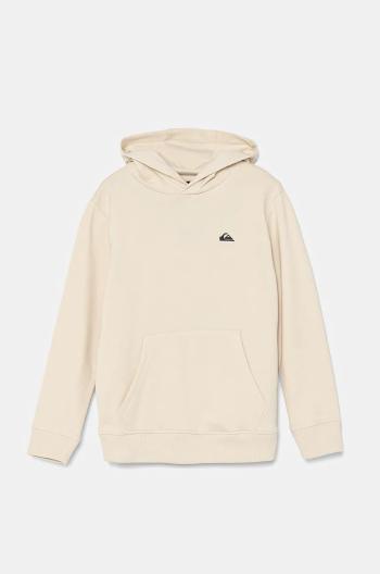 Dětská mikina Quiksilver BASIC HOODIE béžová barva, s kapucí, hladká, EQBFT03889