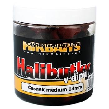 Mikbaits Halibutky v dipu Česnek 14mm 250ml (8595602229758)