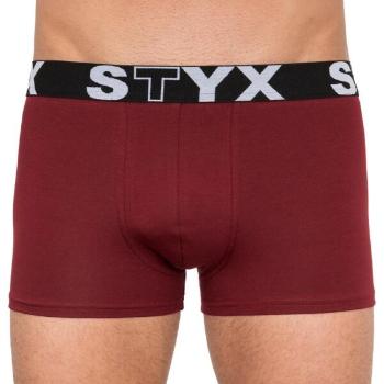 Styx MEN'S BOXERS SPORTS RUBBER Pánské boxerky, vínová, velikost