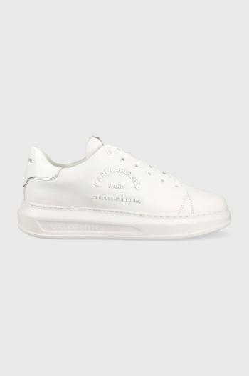 Kožené sneakers boty Karl Lagerfeld KAPRI MENS bílá barva, KL52539