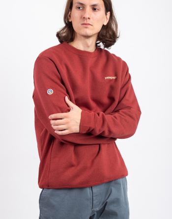 Patagonia Fitz Roy Icon Uprisal Crew Sweatshirt Mangrove Red M