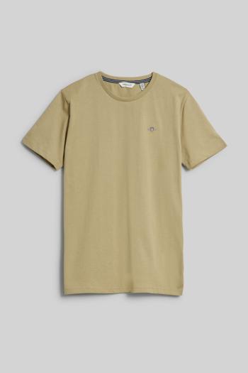 TRIČKO GANT SHIELD SS T-SHIRT BEIGE GREEN