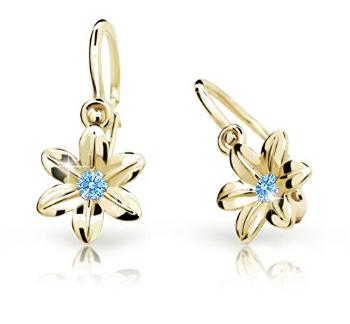Cutie Jewellery Zlaté dětské náušnice C1993-10-X-1 světle modrá