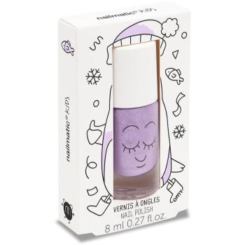 Nailmatic Kids lak na nehty pro děti odstín Piglou - lilac glitter 8 ml