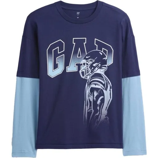 GAP V-LS ELV GRAPHIC TEE Dětské tričko, tmavě modrá, velikost