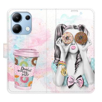 Flipové pouzdro iSaprio - Donut Worry Girl - Xiaomi Redmi Note 13