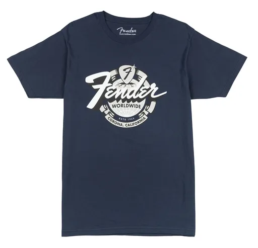 Fender World Wide Tee Vintage Navy S