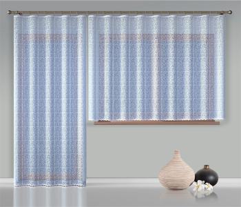 Hotová záclona alebo balkónový komplet, Anita, biela 200 x 250 cm dvere