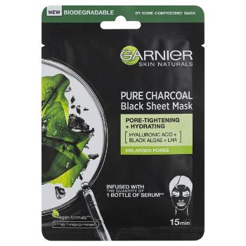 Garnier Černá textilní maska s extraktem z mořských řas Pure Charcoal Skin Naturals (Black Tissue Mask) 28 g