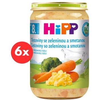 HiPP BIO Těstoviny se zeleninou a smetanou 6× 220 g (4062300434660)