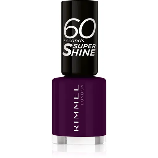 Rimmel 60 Seconds Super Shine lak na nehty odstín 345 Black Cherries 8 ml