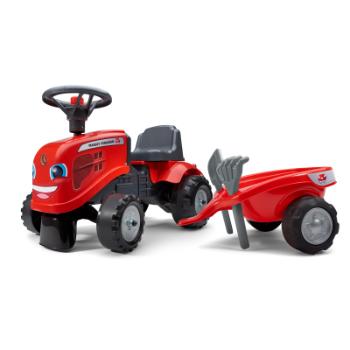 Odstrkovadlo traktor Massey Ferguson červené s volantem a va