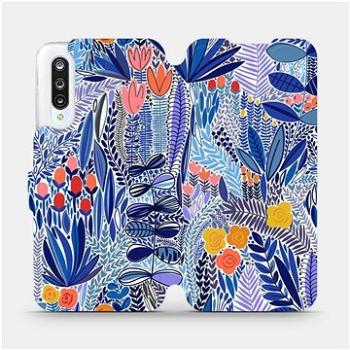 Flip pouzdro na mobil Xiaomi Mi 9 Lite - MP03P Modrá květena (5903516764808)