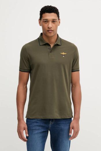 Bavlnené polo tričko Aeronautica Militare tmavomodrá farba, s nášivkou, PO1308P82