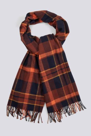 ŠÁLA GANT D2. WOOL CHECK SCARF RED SPICE