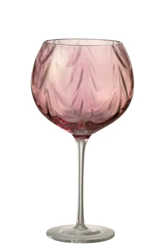 Růžová sklenička na víno Oil wine - Ø 12*21 cm 7766