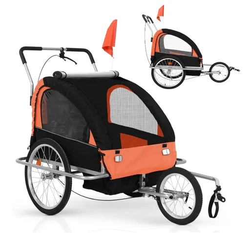 Jago přívěs za kolo 2V1, oranžový