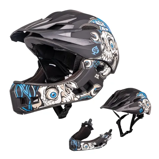 Dětská downhill přilba W-TEC Delgada Black Heart Mechanic XS (48-52)
