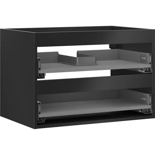 MEXEN Box-A skříňka pro umyvadlo 70, 2 zásuvky, černá mat 91AX0-0700-470-2-71