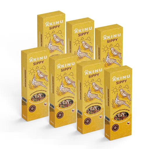 Akinu SIPPY Vitamínovo - medová tyč doplňkové krmivo pro malé papoušky 7 x 2 ks
