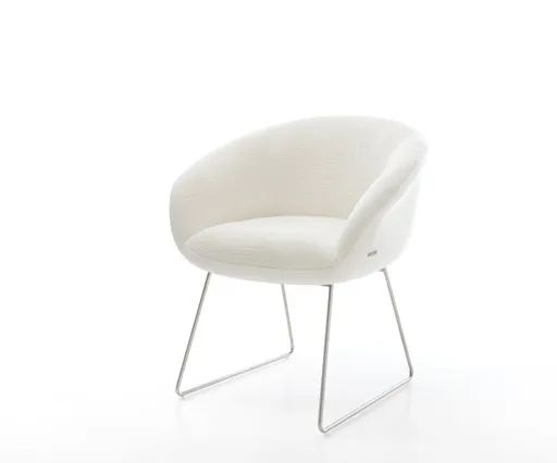 Jídelní židle Vinka-Flex s područkami bouclé měkký béžová tenká