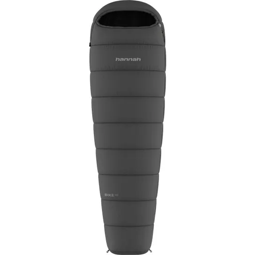 Hannah BIKE 100 Lehký spací pytel, tmavě šedá, velikost 215 cm - levý zip