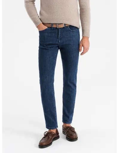 Pánské klasické seprané džíny REGULAR FIT - šedé V4 OM-PADP-0217