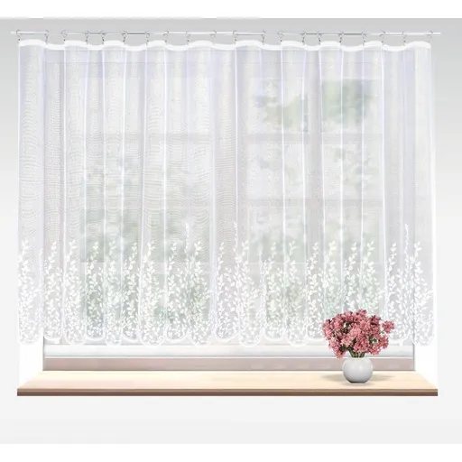 Záclona žakárová, Callisia metráž, bílá 120 cm