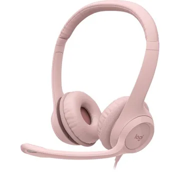 Logitech USB Headset H390, růžová (981-001281)