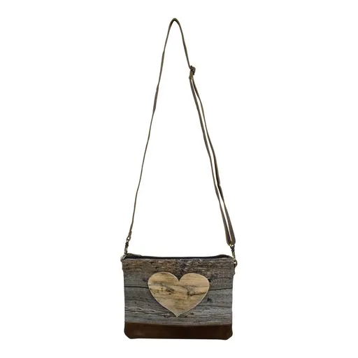Plátěná crossbody kabelka přes rameno Hearth Wood - 23*18*2cm Mars & More